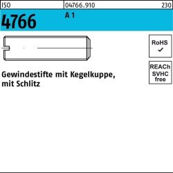 Gewindestift ISO 4766 Kegelkuppe/Schlitz M5x 12 A 1 50 Stück
