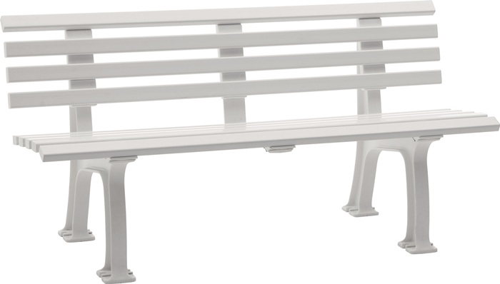 Parkbank Sylt L1500xB540xH740mm 3-Sitzer Ku.weiß BLOME