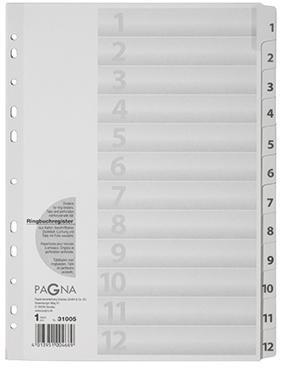 PAGNA Register 31005-08 1-12 DIN A4 12tlg ws