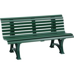 Parkbank Helgoland L1500xB640xH800mm 3-Sitzer Ku.grün BLOME