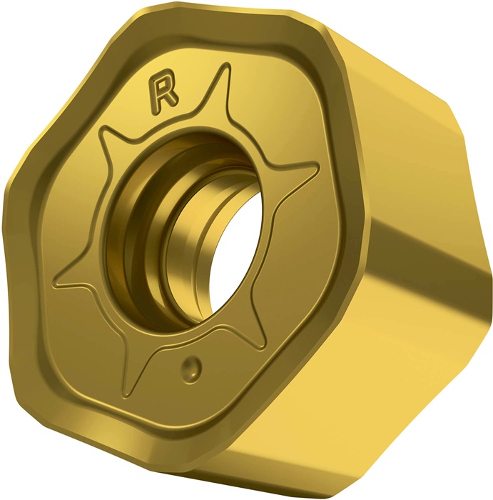 Fräswendeschneidplatte ISO HNGX 0604ANSN-R:M8340 D.3,7mm PVD beschichtet Gold