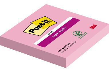 Post-it Haftnotiz Super Sticky 654-6SS-PNK 76x76mm 90Bl. pi