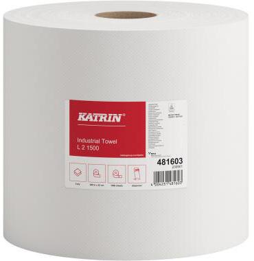 Katrin Putztuchrolle L2 481603 2lagig weiß 1.500 Blatt 2 St./Pack.