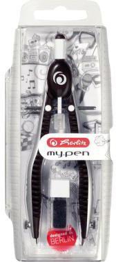 Herlitz Schnellverstellzirkel my.pen 11122322 schwarz/grau