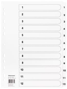 Soennecken Register Mylar 1606 1-12 weiß