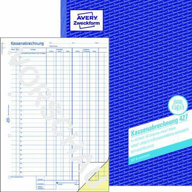 Avery Zweckform Kassenabrechnung 427 DIN A4 2x50Blatt