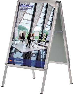 Franken Kundenstopper Standard BSA1 64x115x79cm DIN A1 Aluminium silber
