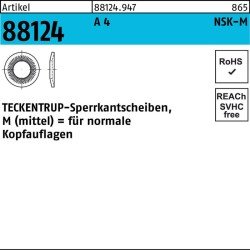 Sperrkantscheibe R 88124 NSK-M 8 A 4 1000 Stück TECKENTRUP