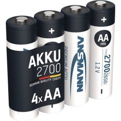 Akkuzelle 1,2 V 2700 mAh R6-AA-Mignon HR6 4 4St./Blister ANSMANN