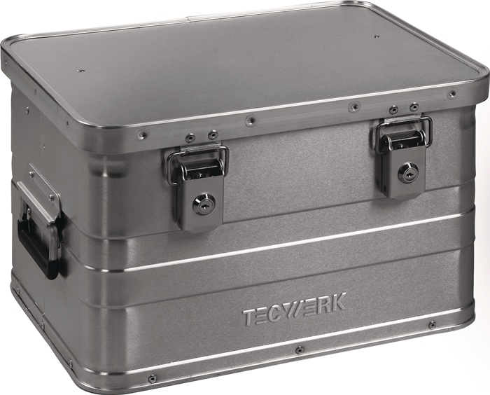 Aluminiumbox L430xB330xH275mm 29l m.Klappverschluss u.Zylinderschl.TECWERK