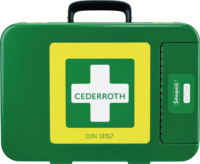 Erste Hilfe Koffer First-Aid-Kits B300xH420xT118ca.mm grün CEDERROTH