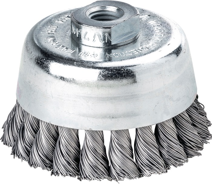 Topfbürste D.80mm M14 Drahtstärke 0,5mm STA 9000min-¹ LESSMANN