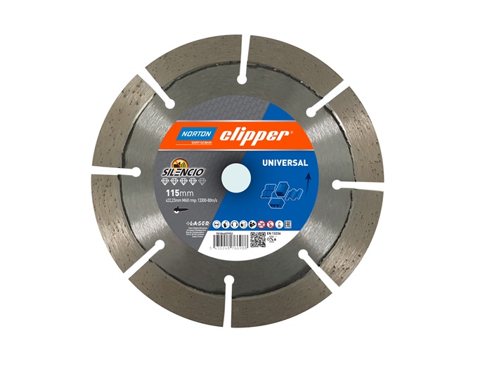Diamanttrennscheibe Pro Unviersal Silencio D.115mm Bohr.22,23mm Seg.-B.2,2mm