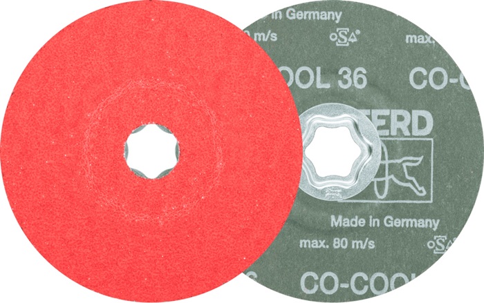 Fiberscheibe COMBICLICK CO-COOL D.125mm K.36 INOX/Alu.Keramikkorn PFERD