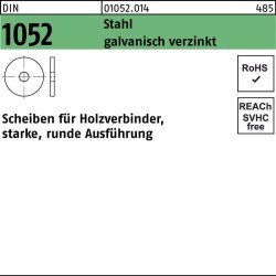 Unterlegscheibe DIN 1052 rund 18x 68x 6 Stahl galv.verz. 50 Stück