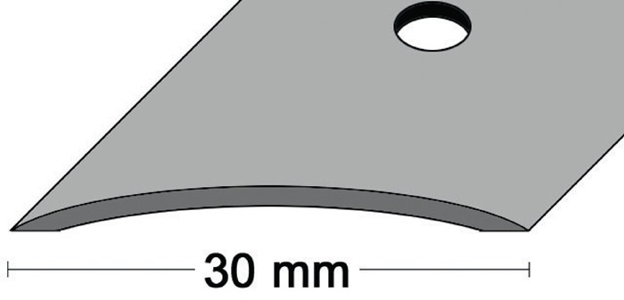Teppichschiene B.30mm L.1000mm VA ma gewolbt mittig gel.PG