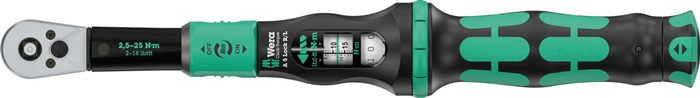 Drehmomentschlüssel Click-Torque Lock A 5 R/L 1/4 Zoll 2,5-25 Nm WERA