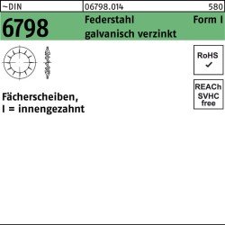 Fächerscheibe DIN 6798 FormI innengezahnt I 3,2 Federstahl galv.verz. 5000St.