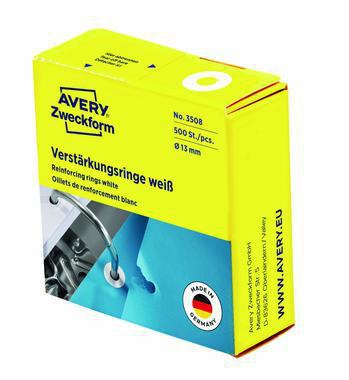 Avery Zweckform Lochverstärkungs- ring 3508 weiß 500 St./Pack.