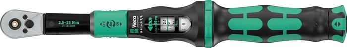 Drehmomentschlüssel Click-Torque Lock A 6 R/L 1/4 Zoll 2,5-25 Nm WERA