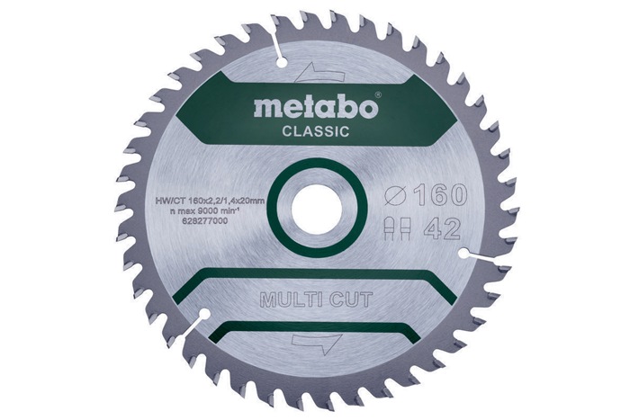 Kreissägeblatt multi cut classic D160x2,2/1,4xBohrung20mm Z.42 FZ/TZ 5Grad