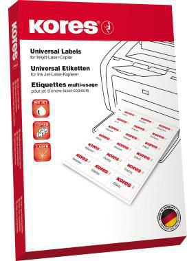 Kores Etikett L10537R 105x37mm rot 1.600 St./Pack.