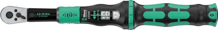 Drehmomentschlüssel Click-Torque Lock A 5 1/4 Zoll 2,5-25 Nm WERA