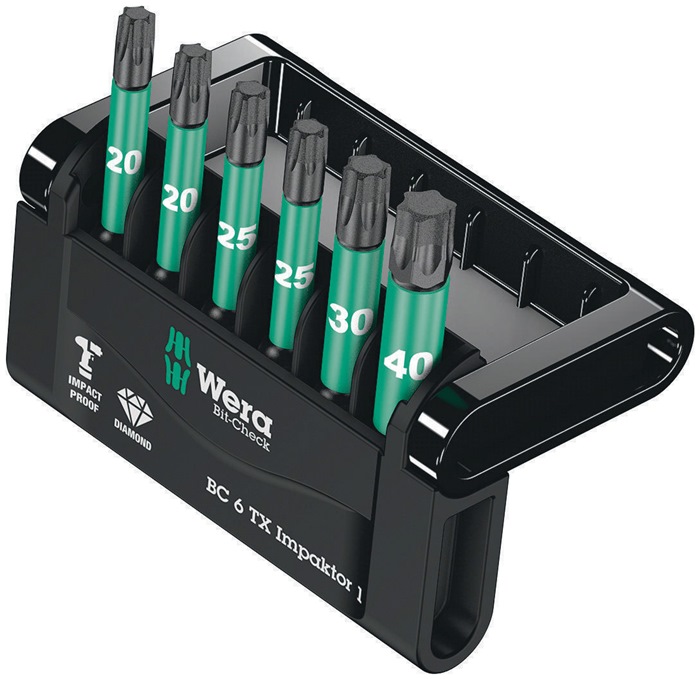 Bitsatz Bit-Check 6 TX Impaktor 1 6teilig L.50mm Torx diamantbeschichtet CV-Mo