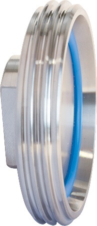 Milchrohrverschraubung Endstopfen VA (1.4301) 40 Nenn-Gr.65x1/6 Zoll TEGUMA