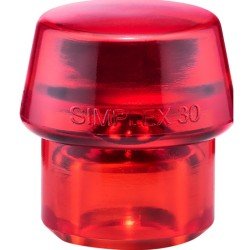 Schonhammerkopf SIMPLEX Kopf-Ø 30mm Plastik rot hart HALDER