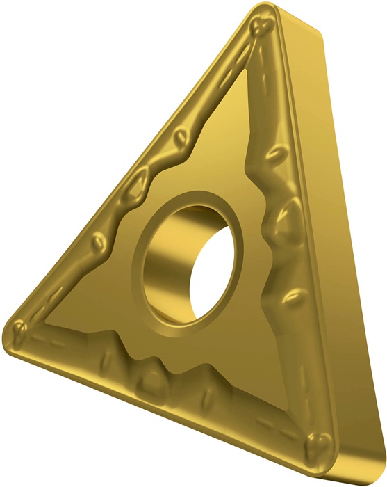 Drehwendeschneidplatte ISO TNMG 160404E-FM:TT310 D.3,81mm PVD beschichtet Gold