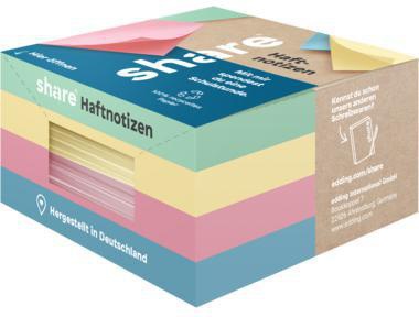 share Haftnotizblock Y-08-08-02 400Bl. farbig