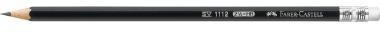 Faber-Castell Bleistift 111200 mit Gummitip HB sw