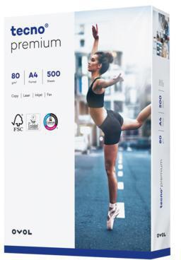 inapa tecno Kopierpapier Premium 2100011497 A4 80g 500 Bl./Pack.