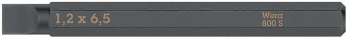 Bit 800 S f.Schlitzschrauben 6,5mm L.70mm 1/4 Zoll C6,3 Schneidenstär 1,2mm WERA
