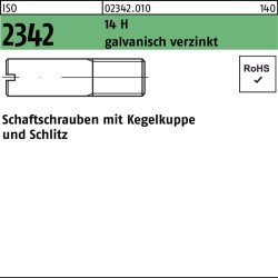 Schaftschraube ISO 2342 Kegelkuppe/Schlitz M3x12 14 H galv.verz. 100St.