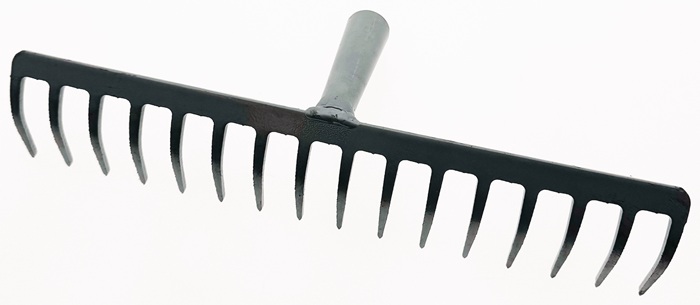 Gartenrechen Arbeits-B.410mm Zinken-L.70mm 16 Zinken o.Stiel KRUMPHOLZ