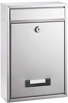 ALCO Briefkästen silber mit Sich- fenster und Namenshalter