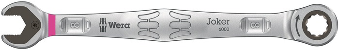 Maulringratschenschlüssel Joker SW8mm L.144mm CV-Molybdän nickel-chrom-besch.