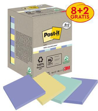 Post-it Haftnotiz Recycling Notes 654-RCP10 76x76mm sort. 10St.
