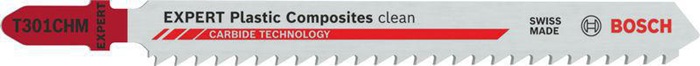 Stichsägeblatt Plastic Composites T301CHM Gesamt-L.117mm Zahnt.3,3mm 3 St./Karte