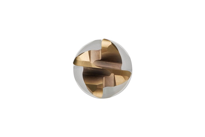 Schaftfräser S536 D.6mm R.1mm Gesamt-L.60mm Schneiden-L.6mm HM TiSiN 25Grad Z.4
