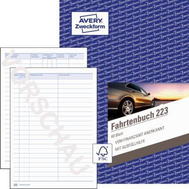 Avery Zweckform Fahrtenbuch 223 DIN A5 40Blatt