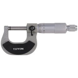 Bügelmessschraube DIN 863/1 0-25mm Spindel-D.6,5mm TECWERK