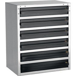 Kleinteilemagazin ESD 250/6-3 B357xT435xH255mm STA 6 Schubl.ESD-PP
