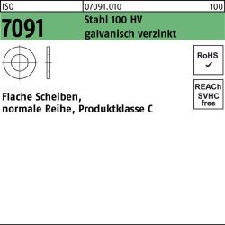Unterlegscheibe ISO 7091 52 Stahl 100 HV galv.verz. 25 Stück