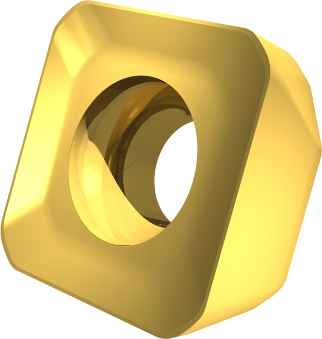 Fräswendeschneidplatte ISO SNMT 1205AZSR-R:M8340 D.5,2mm PVD beschichtet Gold