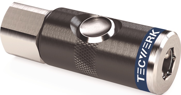 Druckknopf-Sicherheitskupplung DN 7,4,IG AluNBR Gew.G 3/8 Zoll 15,39mm TECWERK