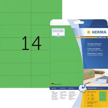 HERMA Etikett SPECIAL 5061 105x42,3mm grün 280 St./Pack.