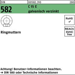 Ringmutter DIN 582 M 27 C 15 E galvanisch verzinkt 5 Stück